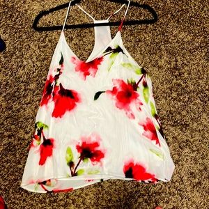 Watercolor flower tank